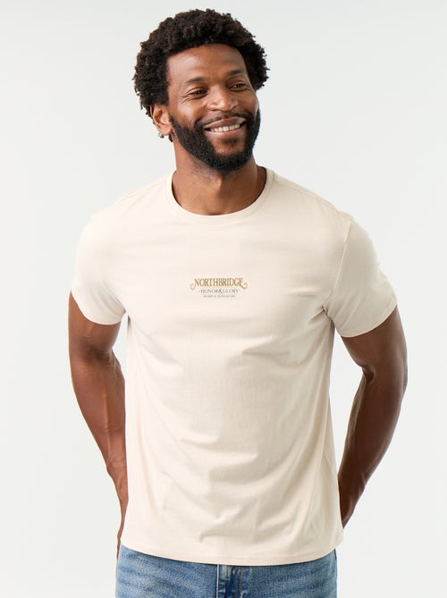 T-shirt con stampa fantasia a maniche corte - Kiabi