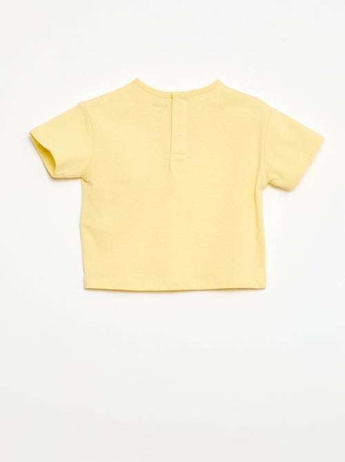 T-shirt con tasca fantasia e ricamo - Kiabi