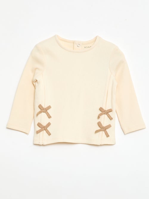 T-shirt côtelé à rayures - Kiabi