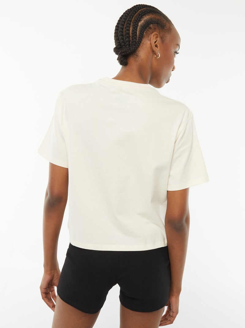 T-shirt crop 'Lakers' à manches courtes Blanc - Kiabi