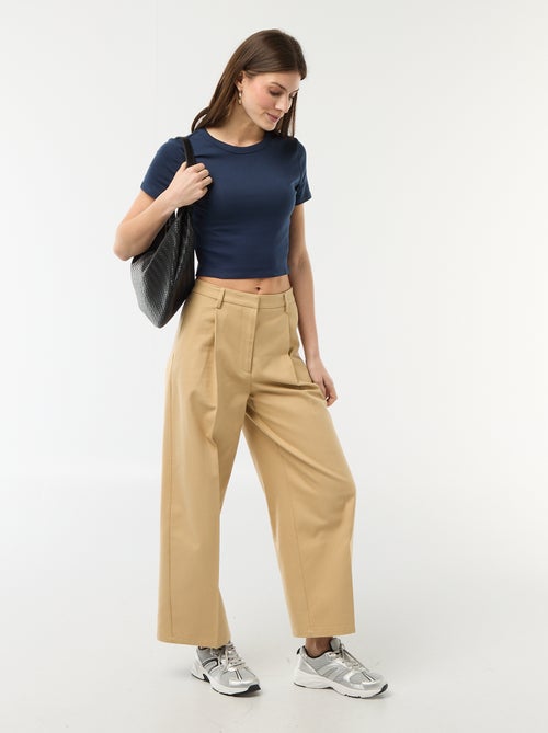 T-shirt crop top basico - Kiabi T-shirt crop top basico - Kiabi