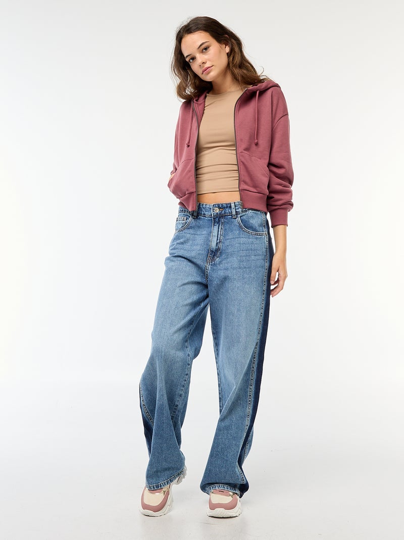T-shirt cropped con effetto stropicciato Beige - Kiabi