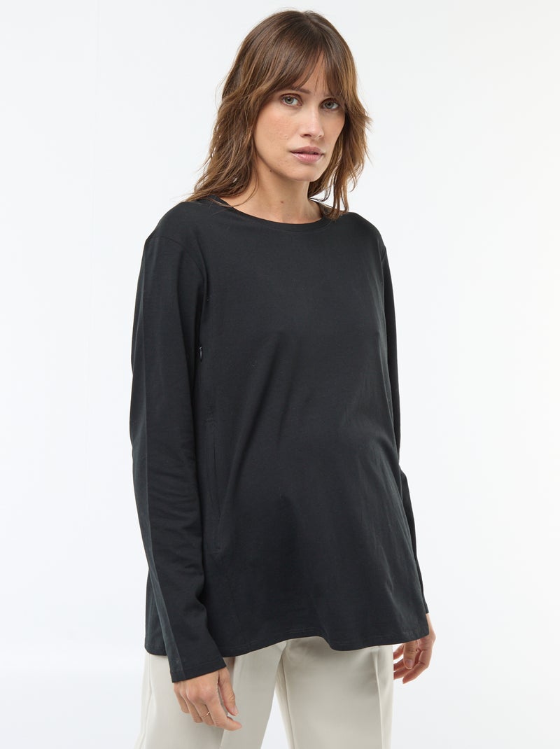 T-shirt da allattamento basic Nero - Kiabi