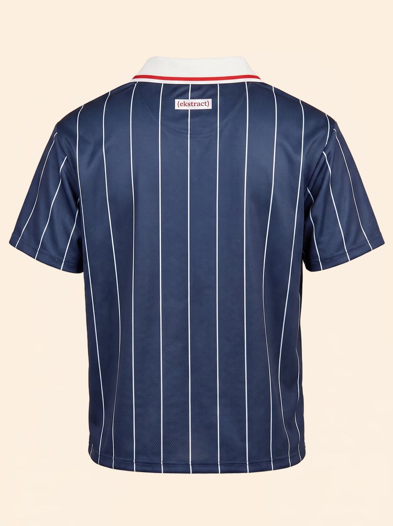 T-shirt da calcio a righe a maniche corte (Ekstract) Blu - Kiabi