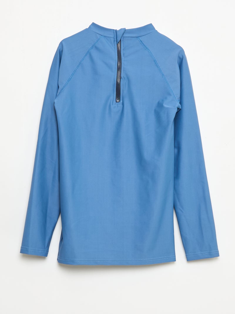T-shirt de bain à manches longues Bleu - Kiabi