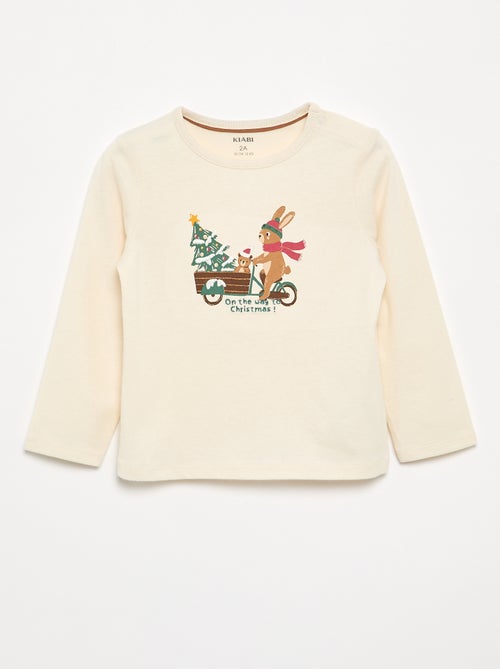 T-shirt de Noël à manches longues - Kiabi