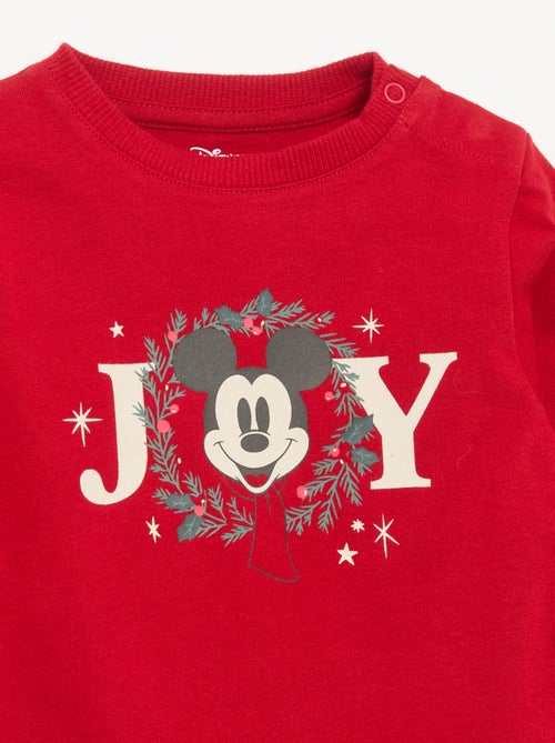 T-shirt de Noël à manches longues 'Disney' 'Mickey' - Kiabi