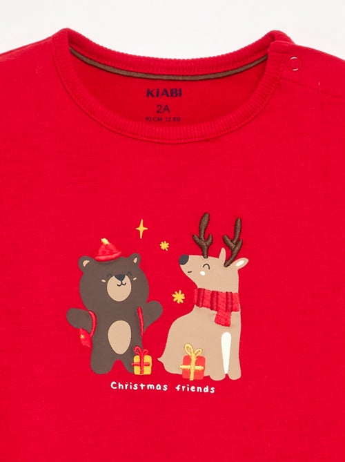 T-shirt de Noël à manches longues - Kiabi