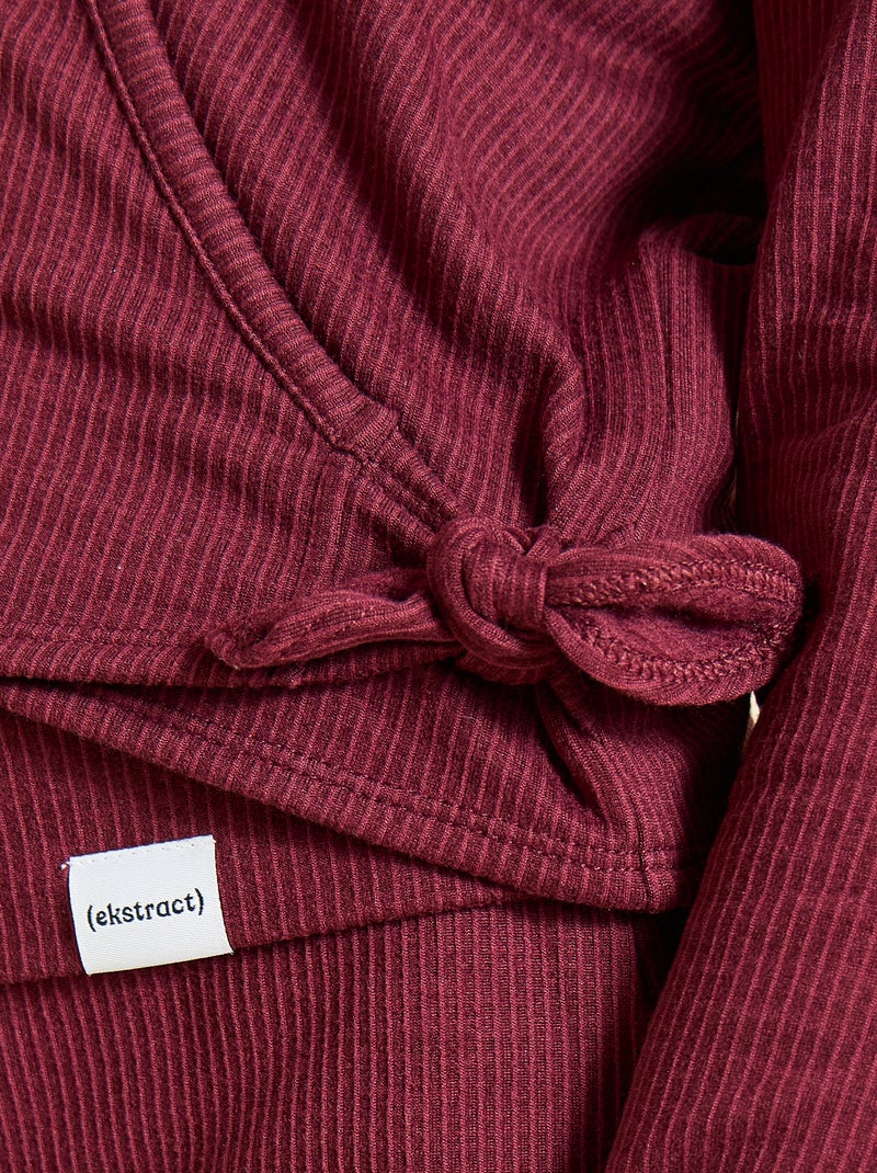 T-shirt de yoga cache-cœur à manches longues (ekstract) Rouge - Kiabi