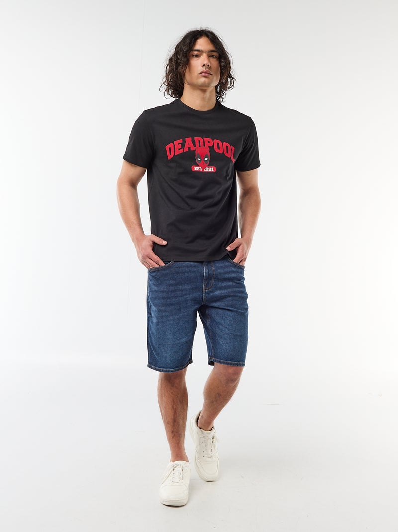 T-shirt 'Deadpool' 'Marvel' à manches courtes Noir - Kiabi