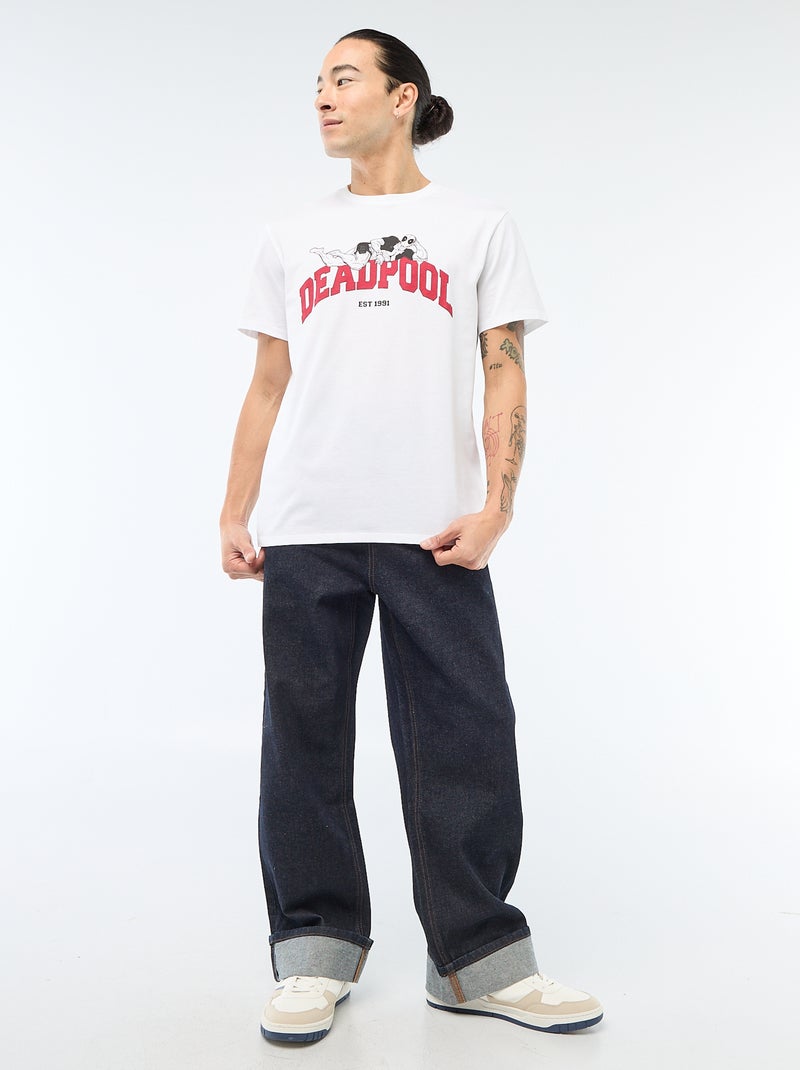 T-shirt 'Deadpool' 'Marvel' Blanc - Kiabi
