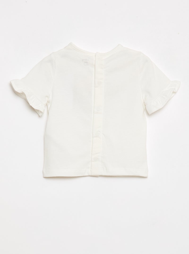 T-shirt 'Disney' à manches courtes Blanc - Kiabi