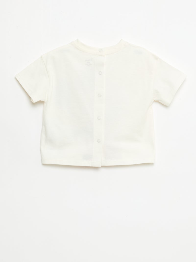 T-shirt 'Disney' à manches courtes Ecru - Kiabi