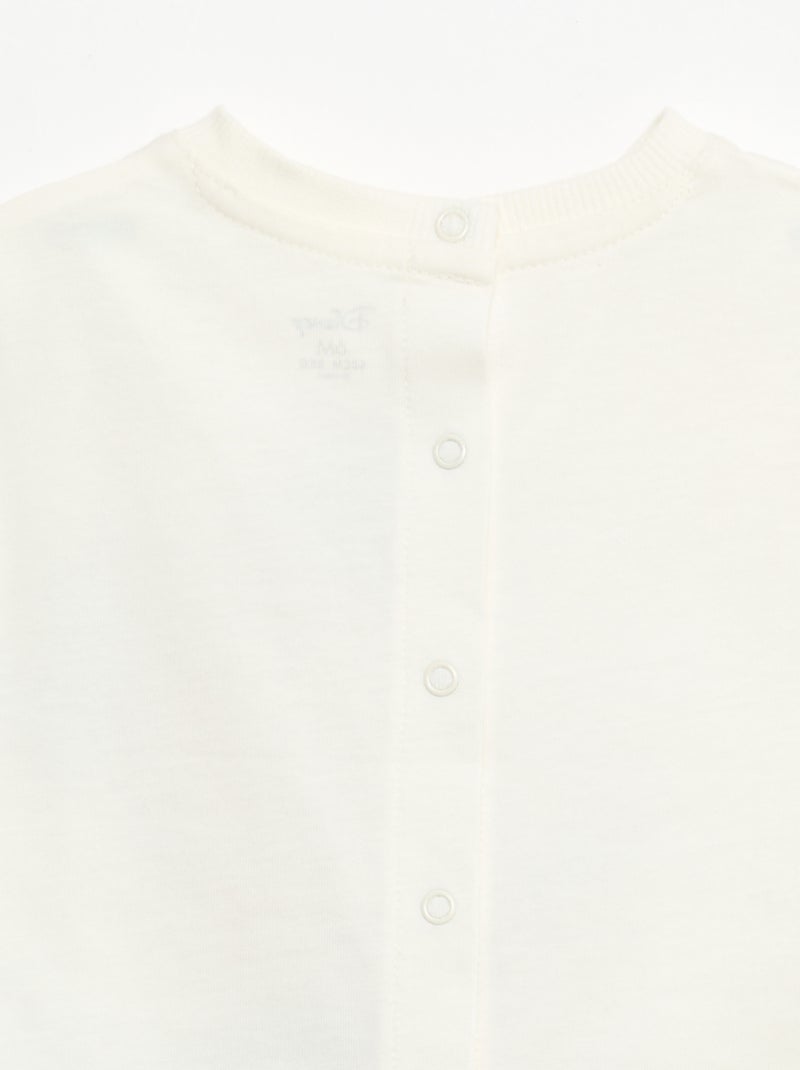 T-shirt 'Disney' à manches courtes Ecru - Kiabi