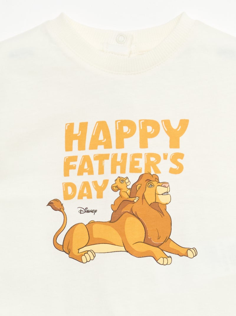 T-shirt 'Disney' à manches courtes Ecru - Kiabi