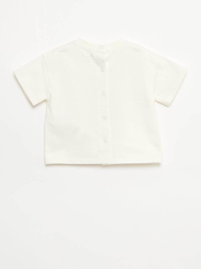 T-shirt 'Disney' à manches courtes Ecru - Kiabi