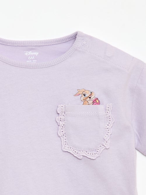 T-shirt 'Disney' à manches courtes et poche volantée - Kiabi