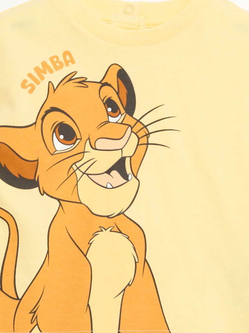 T-shirt 'Disney' à manches courtes Jaune - Kiabi