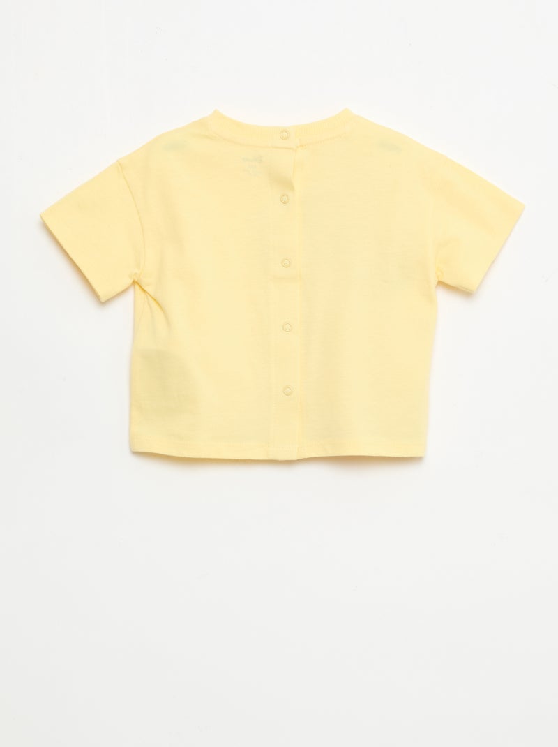 T-shirt 'Disney' à manches courtes Jaune - Kiabi