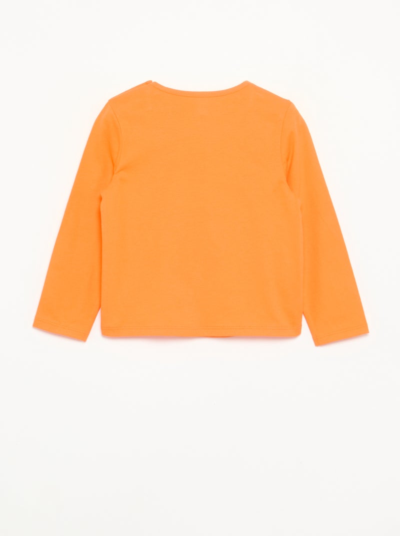 T-shirt 'Disney' 'Halloween' manches longues Orange - Kiabi
