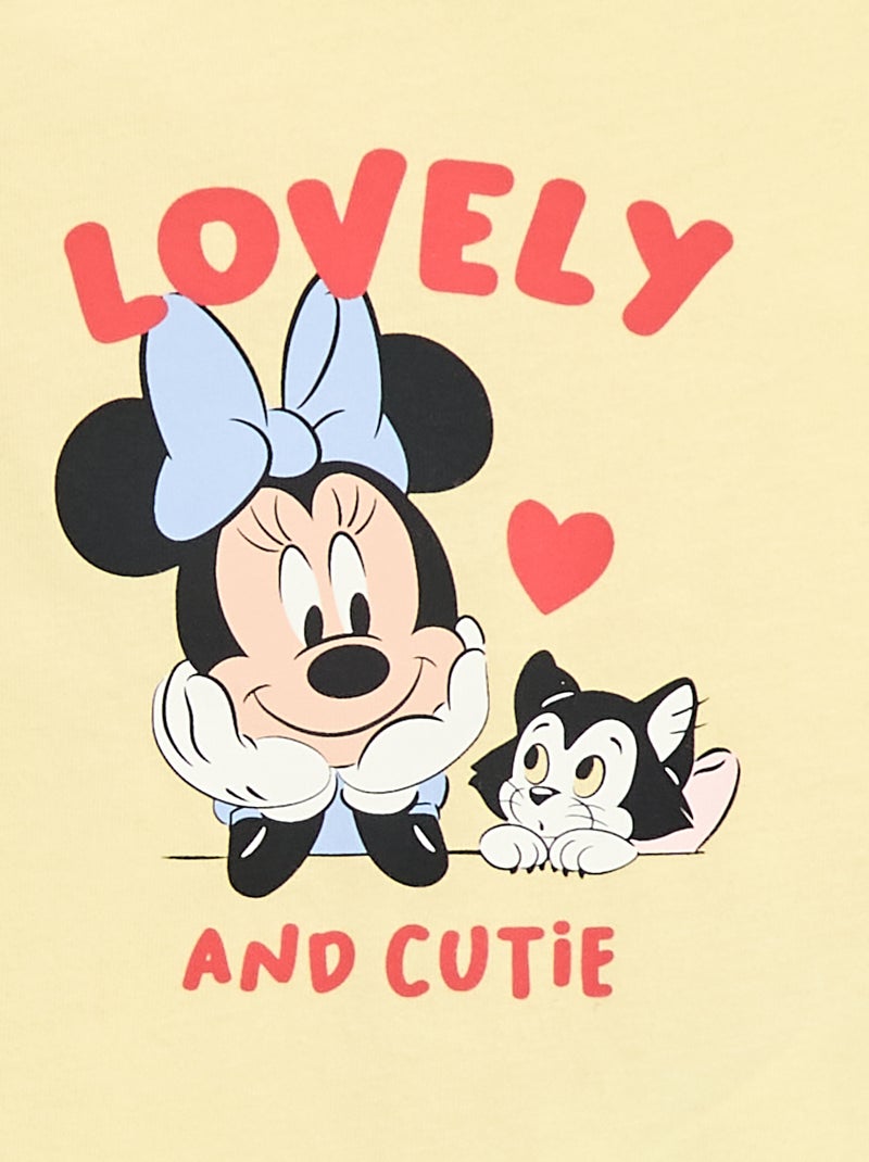 T-shirt 'Disney' 'Minnie' à manches courtes Jaune - Kiabi