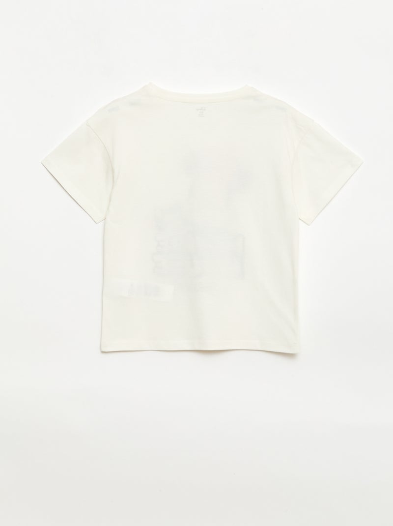T-shirt 'Disney' 'Minnie' in cotone tinta unita Bianco - Kiabi