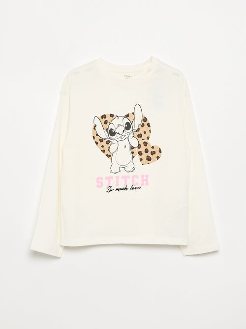 T-shirt 'Disney' 'Stitch' à manches longues - Kiabi