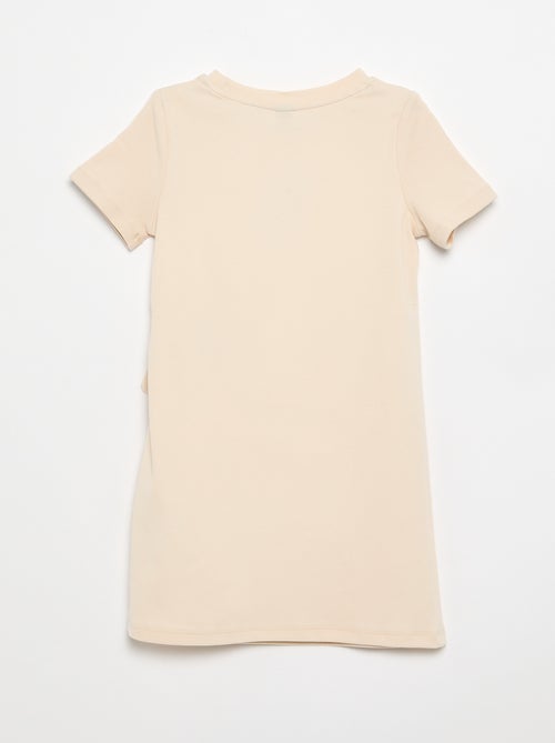 T-shirt dress with side knot - Kiabi