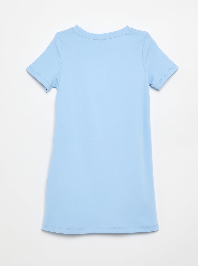 T-shirt dress with side knot Blue - Kiabi