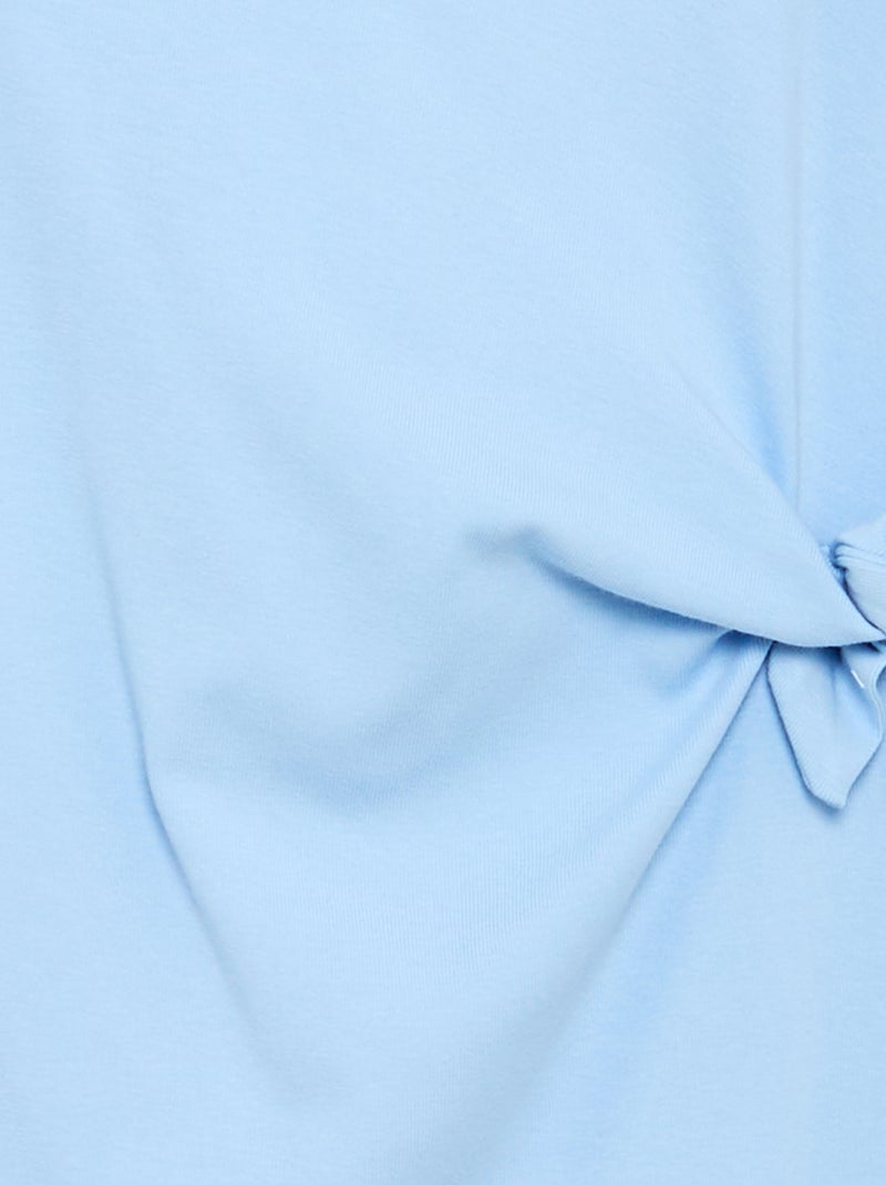 T-shirt dress with side knot Blue - Kiabi