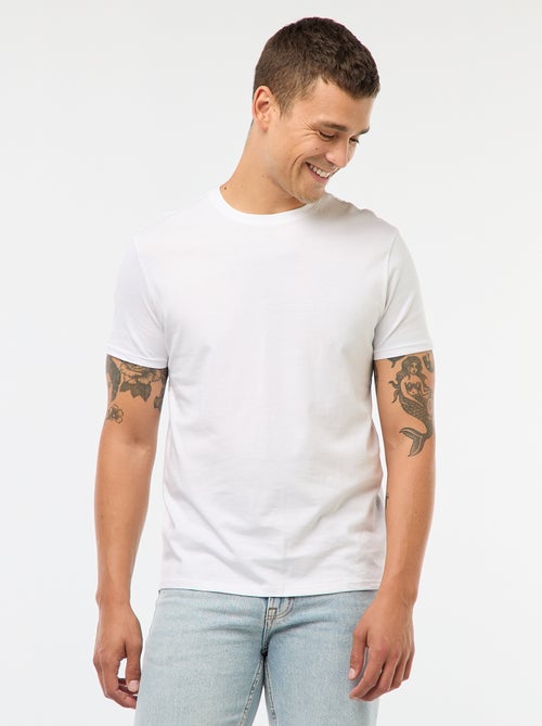 T-shirt droit en jersey uni - Kiabi