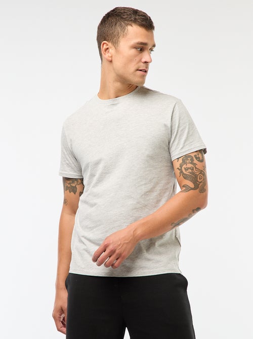 T-shirt droit en jersey uni - Kiabi