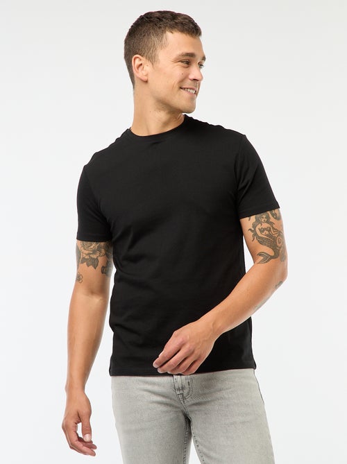 T-shirt droit en jersey uni - Kiabi