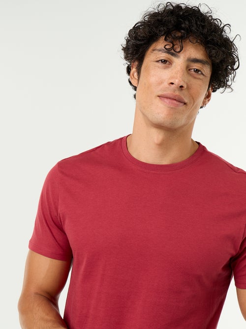 T-shirt droit en jersey uni - Kiabi