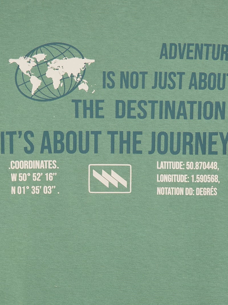 T-shirt effet 2-en-1 à manches longues Bleu - Kiabi