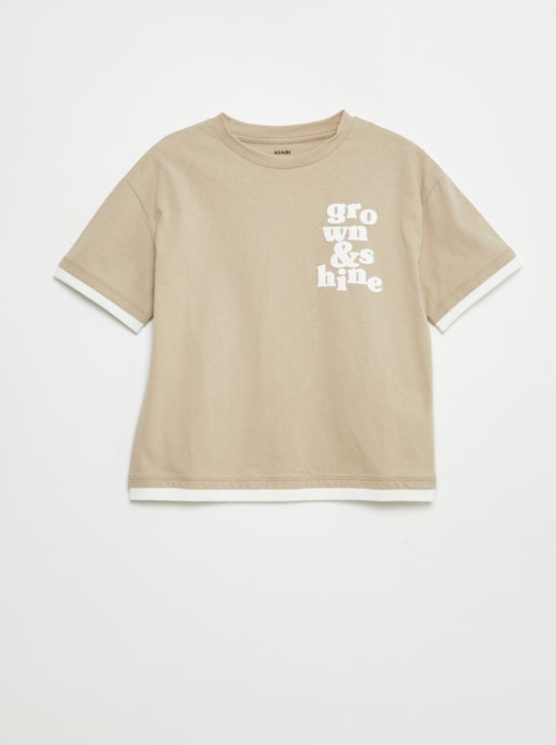 T-shirt effet 2-en-1 - Kiabi