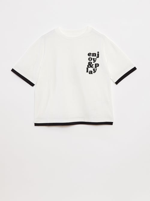 T-shirt effet 2-en-1 - Kiabi
