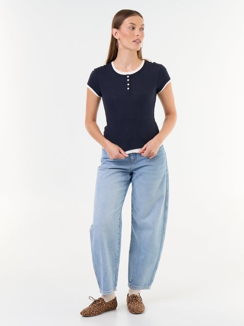 T-shirt effetto 2-in-1 a maniche corte - Kiabi