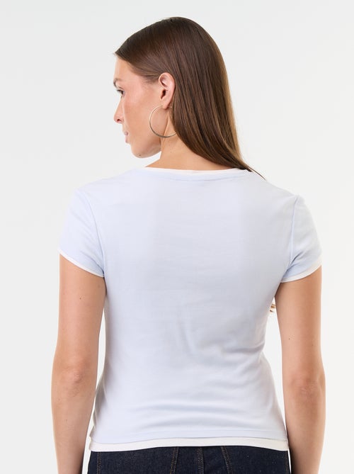 T-shirt effetto 2-in-1 a maniche corte - Kiabi