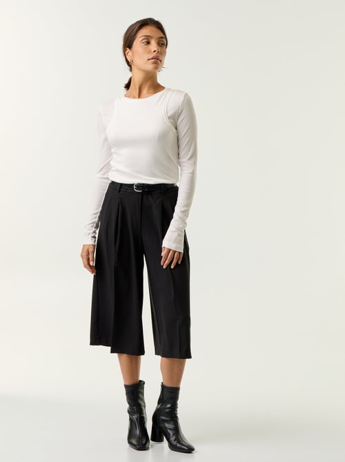 T-shirt effetto 2 in 1 con canotta - Kiabi