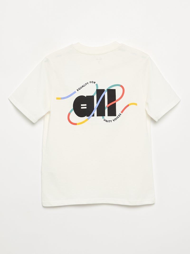 T-shirt 'égalité des genres' Blanc - Kiabi