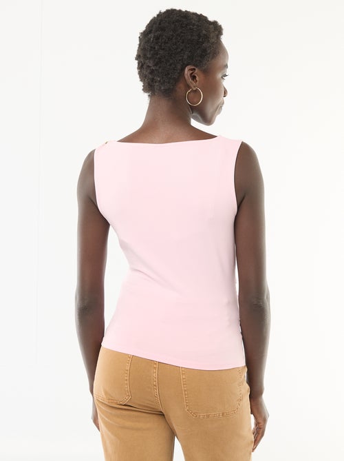 T-shirt elasticizzato con gioiello dorato - Kiabi T-shirt elasticizzato con gioiello dorato - Kiabi