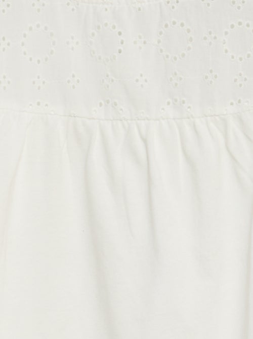 T-shirt en broderie anglaise - Kiabi