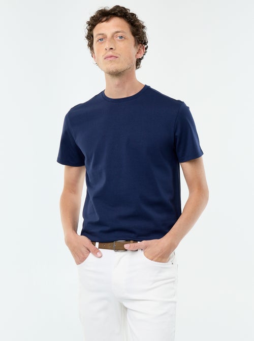 T-shirt en coton à col rond pour homme - Kiabi
