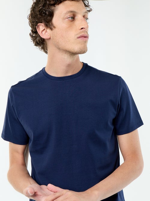T-shirt en coton à col rond pour homme - Kiabi