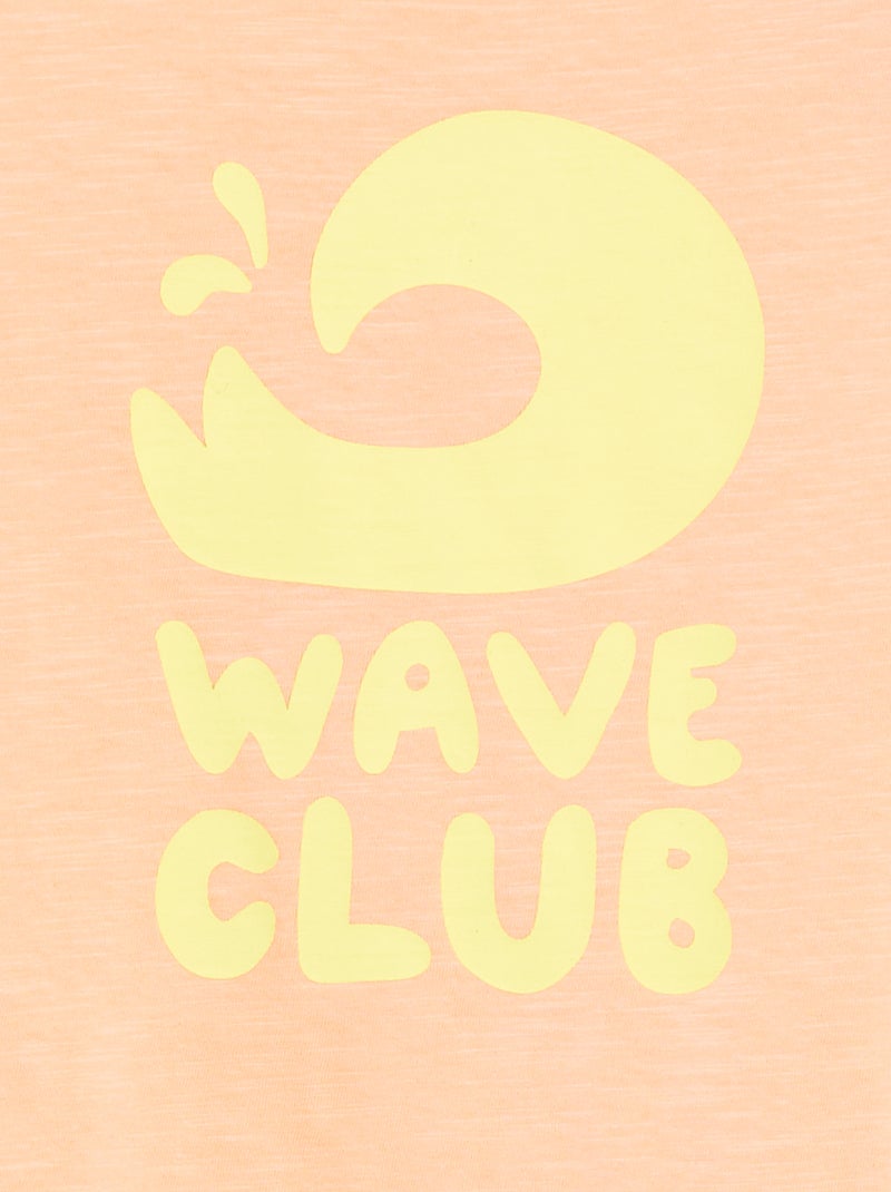 T-shirt en coton avec imprimé ORANGE - Kiabi