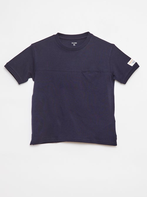 T-shirt en coton piqué - Kiabi