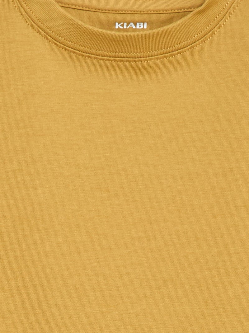 T-shirt en coton premium Jaune - Kiabi