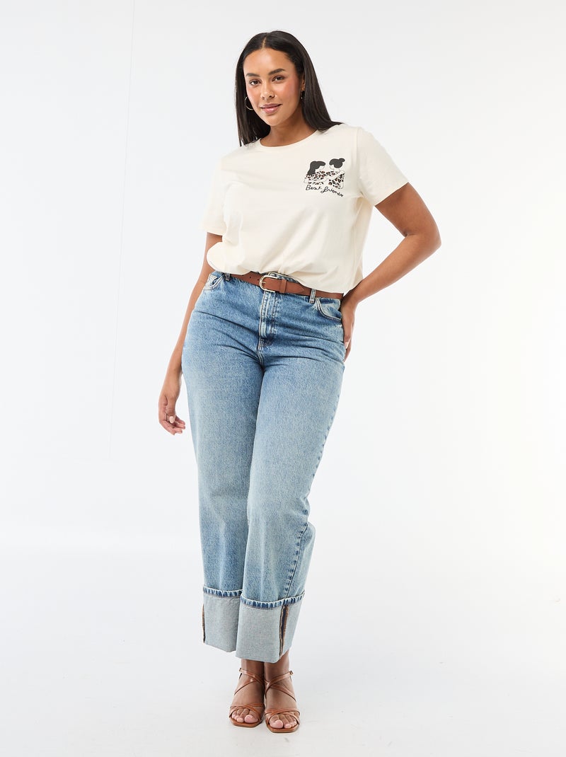 T-shirt en jersey à manches courtes  'Agathe Sorlet x Kiabi' - Saint-Valentin Blanc - Kiabi