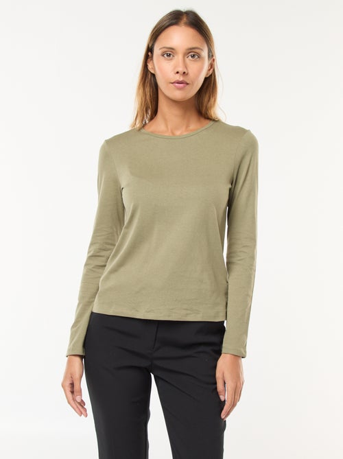 T-shirt en jersey à manches longues - Kiabi